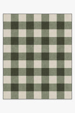 Load image into Gallery viewer, Buffalo Plaid Green & White Rug