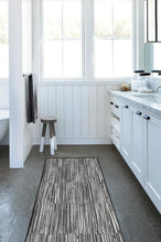 Load image into Gallery viewer, Caspian Stripe Black Rug