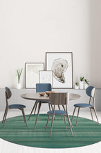 Load image into Gallery viewer, Coastal Linear Stripe Aqua Rug
