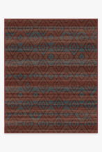 Load image into Gallery viewer, Diamond Trellis Brick Red Rug