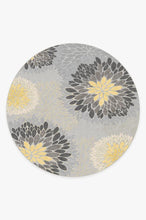 Load image into Gallery viewer, Floral Medallion Yellow Grey Rug