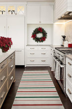 Load image into Gallery viewer, Hudson Stripe Red & Green Rug
