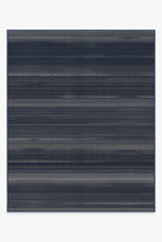 Load image into Gallery viewer, Linear Striped Navy Rug