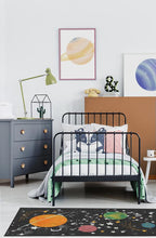 Load image into Gallery viewer, Outer Space Black Rug