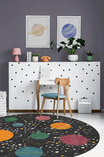 Load image into Gallery viewer, Outer Space Black Rug