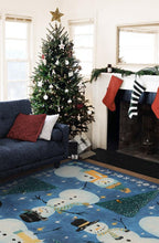 Load image into Gallery viewer, Snowy Soiree Navy Rug