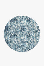 Load image into Gallery viewer, Watercolor Herringbone Blue Rug