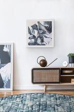 Load image into Gallery viewer, Watercolor Herringbone Blue Rug