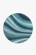 Load image into Gallery viewer, Watercolor Waves Blue Rug