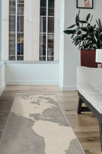 Load image into Gallery viewer, World Map Charcoal Rug