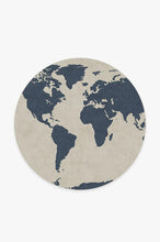 Load image into Gallery viewer, World Map Ivory Rug