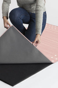 Dot Border Pink Rug