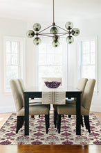 Load image into Gallery viewer, Floral Damask Mimi Purple Rug
