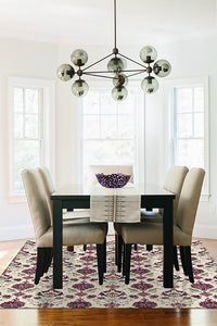 Floral Damask Mimi Purple Rug