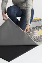 Load image into Gallery viewer, Floral Medallion Yellow Grey Rug
