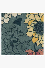 Load image into Gallery viewer, Floret Teal Blue Rug
