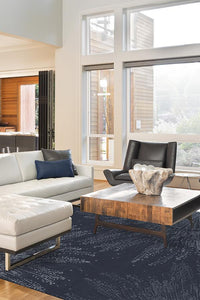 Jellyfish Bloom Navy Rug