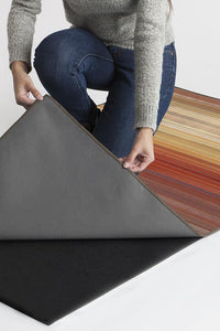 Linear Striped Multicolor Rug