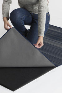 Linear Striped Navy Rug