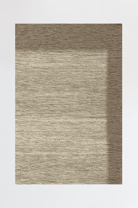 Solid Bordered Natural Rug