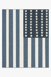 American Flag Blue Rug