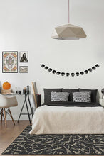 Load image into Gallery viewer, Bone Dance Black Rug
