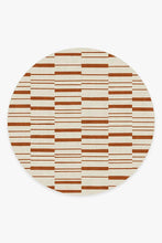 Load image into Gallery viewer, Broken Stripe Rust Orange Rug

