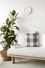 Load image into Gallery viewer, Buffalo Plaid Black &amp; White Throw Pillow
