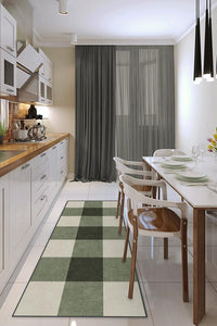 Buffalo Plaid Green & White Rug