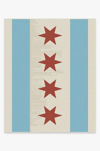 Chicago Flag Rug