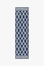 Load image into Gallery viewer, Outdoor Cleo Trellis Royal Blue Rug
