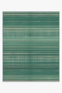 Coastal Linear Stripe Aqua Rug