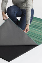 Load image into Gallery viewer, Coastal Linear Stripe Aqua Rug
