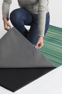 Coastal Linear Stripe Aqua Rug
