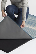 Load image into Gallery viewer, Coastal Linear Stripe Slate Rug
