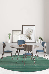 Coastal Linear Stripe Aqua Rug