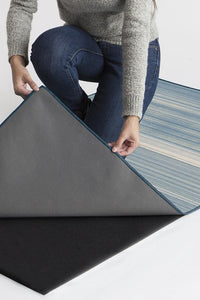Coastal Linear Stripe Slate Rug