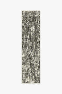 Crackle Black & White Rug