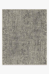 Crackle Black & White Rug