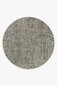 Crackle Black & White Rug