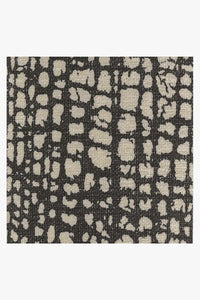 Crackle Black & White Rug