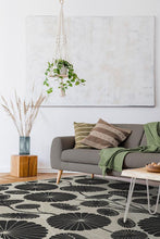 Load image into Gallery viewer, Cynthia Rowley Pompom Black &amp; White Rug
