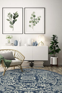 Delphina Navy Blue Rug