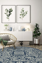 Load image into Gallery viewer, Delphina Navy Blue Rug
