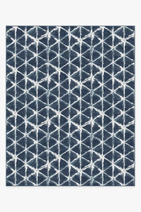Diamond Shibori Navy Rug