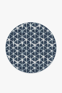 Diamond Shibori Navy Rug