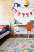 Load image into Gallery viewer, Dinosaur Parade Multicolor Rug

