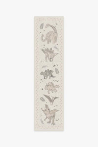 Dinosaur Parade Warm Grey Rug