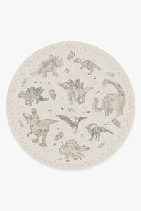 Dinosaur Parade Warm Grey Rug