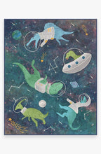 Load image into Gallery viewer, Dinosaurs in Space Rug
